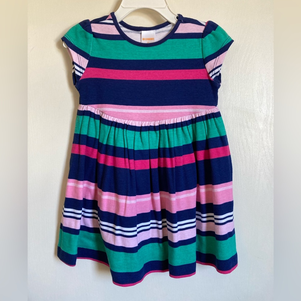 Gymboree New Toddler Girls Striped A Line Short Sleeve Spring Summer Dress #G